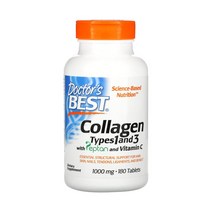 닥터스베스트 콜라겐 타입 1형 앤 3형 1000mg 펩탄 비타민C 함유 180정 Non GMO