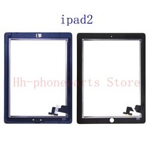 IPAD2 터치 스크린 디지타이저 패널 유리 IPAD 2 세대 A1395 A1396 A1397 화면 수리 태블릿, White With Button