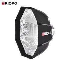 TRIOPO 55 센치 메터 접이식 8 극 팔각형 Softbox 부드러운 천으로 운반 가방 Bowens 마운트 스튜디오 스트로브 플래시 라이트, 55cm