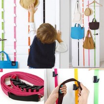 생활의 지혜 업다운 도어후크외 아이디어 생활용품, 41.심플더블형주머니걸이 블루, 상세설명 참조, 1개