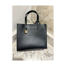 마크제이콥스 Marc Jacobs 송아지 가죽 미니 그리드 토트백 블랙 가방 시그니처