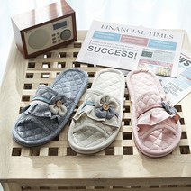 꽃 코사지 슬리퍼 러블리 층간소음 거실실내화 덧신 거실화 룸슈즈