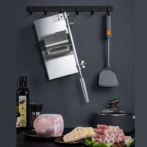 가정용 주방 수동 고기 슬라이서 스테인레스 스틸 식품 커터 기계 배달 미끄럼 핸들, 한개옵션0
