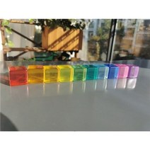 몬테소리 원목교구 가베 완구 블록 쌓기 원기둥 완구 레인보우 컬러 발도르프 우드, cubes 10pcs