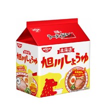 닛신의 홋카이도 라면가게 봉지라면 시리즈 아사히카와 간장라멘, 5개입
