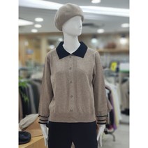 ab.f.z 배색 카라넥 스팽글 니트 티셔츠 afhw4w58k
