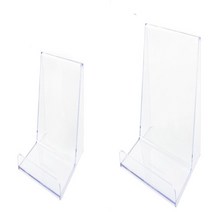 사선형 경사 아크릴 투명 받침대 고정대 브로셔 리플렛 안내 책자 책 전시 디스플레이 110mm 140mm 사이즈선택 4개입, 110 (4개입)