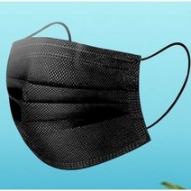 JMALL 대형 성인용 블랙 일회용 마스크 50매 100매, 100개