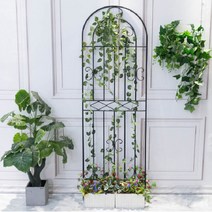 정원 테라스 꾸미기 아치형 철제 덩쿨시렁 식물지지대, 그린2.2미터 미디엄 1장