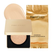 포니이펙트 커버스테이 쿠션 파운데이션 EX 본품 15g + 리필, 001로지아이보리, 001로지아이보리 x 1세트
