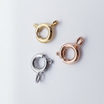 SR 6mm 마감고리장식 마감부자재 (3개)비즈공예 팔찌만들기 목걸이재료 마스크스트랩, OR(실버)