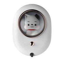 자동손 자동손세정제 손세정제디스펜서 핸드워시 거품 호텔 샴푸 욕실 디스펜서 가정용 벽걸이 비누 귀여운 애완 동물 자동 손 세척 기계 램프 유도, [01] WHITE