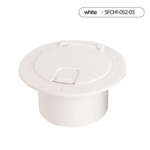 원형 전기 케이블 코드 해치 1 개 5.2 "O.D. Flange 2.6 "RV 트럭 보트 요트 캠핑카 용 딥 캐비, 02 white