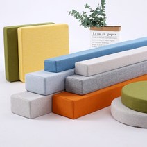 침대틈새쿠션 린넨 틈새쿠션 틈막이 침대 사이, 길이 120cm 하늘색