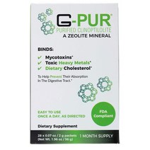 지퓨르 클리노프틸로라이트 제올라이트 2g x 28포 G-PUR Purified Clinoptilolite A Zeolite Mineral