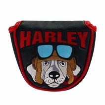 Craftsman Golf 오토바이 할리 도그 말렛 퍼터 헤드커버 오디세이 스코티 카메론용 (말렛 커버)