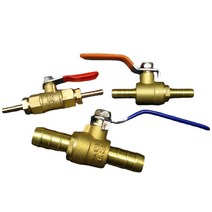자동 46 8 10 12 14 16 19 25 32 40 50mm 호스 바브 양방향 스트레이트 황동 차단 볼 밸브 연료 가스 물, 02 6mm Barb