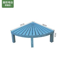 베란다데크 세탁실 화장실 방부목 고급스런디자인 마루 건식화장실 야외 부식 방지 나무 바닥 발코니 테라스, 001㎡, 부채꼴밑면길이90x폭90x높이50cm포그블루