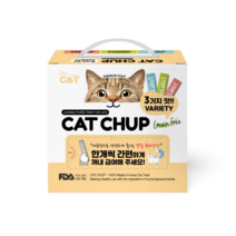 바이캣 캣찹 버라이어티 닭프 + 닭프 + 참해 고양이 간식 혼합맛 3종 x 20p 세트, 5세트, 닭고기유산균+닭고기크린베리+참치해산물 혼합맛