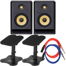 KRK ROKIT 5 G4 블랙 x MS180 데스크 스피커 스탠드 패키지