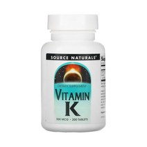 소스네츄럴 비타민K 피토나디온 500mcg 200정 오스테오칼신 소스내츄땡