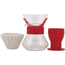 [커피드리퍼] Kalita 칼리타 커피 드리퍼 웨이브 스타일 업 레드 24인용 185 35247