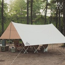 뮤토 오프위크 감성캠핑 면 사각타프 2종, 사각 타프 중형