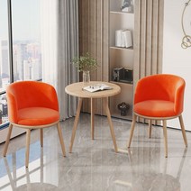 2인용 부부테이블세트 2인 원형 티테이블 식탁 탁자 의자 세트 원목 600, 26번