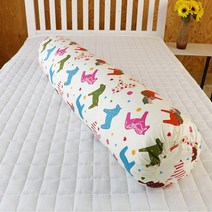 허니베딩 국내생산 순면 캐릭터 바디필로우 홑겹 롱캔디 커버 5종 110X20, 순면 롱쿠션커버 조랑말 아이보리