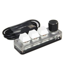 휴대용 미니 3 키 키보드 프로그래밍 가능한 사용자 정의 바로 가기 USB 기계 핫 스왑 컴퓨터 음악 플러그, 한개옵션2, 01 Olive, 02 레드 스위치