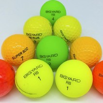 빅야드 스릭슨 컬러로스트볼 A- 등급 20알 유명라운딩골프공시즌 로스트볼, 유명브랜드혼합컬러