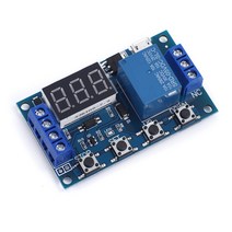 LED 조명 디지털 시간 지연 릴레이 트리거 사이클 타이머 스위치 회로 기판 타이밍 제어 모듈 DIY DC 5V 12V 24V