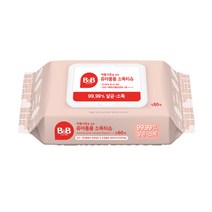 비앤비 안심제균티슈 캡형, 60매입, 9팩