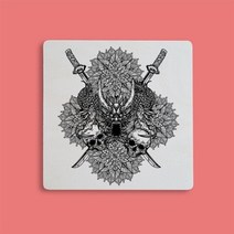기타 바보사랑[디자인바운스]skull_022 으스스 해골그림 우드컬러링 DIY 우드캔버스 145x145