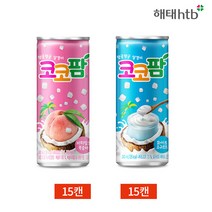 해태 코코팜 피치 화이트 240ml 2종 30캔 세트, 단품, 단품