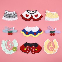 크림펫 강아지 케이프 고양이 넥카라 스카프 50종 반다나 빕, 2-8. 진주 리본_ M_ 레드, 1개