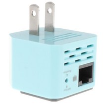 300Mbps WiFi 확장기 무선 중계기 신호 부스터 중계기/액세스 포인트, 설명, 라이트 블루, 플라스틱