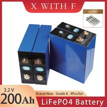 인산철 배터리 밧데리 충전식 딥 사이클 셀 200Ah 4 DIY, 3.16Pcs