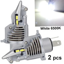 JALN7 H4 9003 LED 헤드 라이트 LED전조등 H7전조등 안개등 HS1 HB2 DC 12V 24V 60/55W 파이터 Led 자동차 오토바이 CSP 칩 6500K 300, [01] 2pcs White 6500K