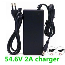 전동킥보드충전기 새로운 48v 100000mah 1000w 13s3p xt60 48v 리튬 이온 배터리 팩 100ah bms + 충전기가있는 54.6v 전자 자전거 전기 호환, 54.6v2a 충전기