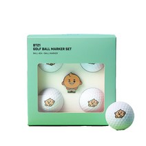 BT21 무광 골프공 4p + 볼마커 세트, 슈키, 1세트