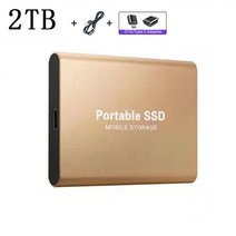 스팀덱ssd ssd1tb m.2ssd 2023 휴대용 디스코 듀로 Externo USB 3.1 타입-C M.2 SSD 외장 하드 드라이브, 2TB Gold