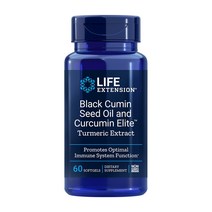 Life Extension 라이프익스텐션 블랙 커민씨드 오일 커큐민 엘리트 터메릭 추출물 60캡슐 1개