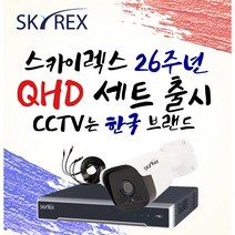 스카이렉스 QHD 초고화질 하이브리드 매장&가정용CCTV 케이블30M 풀세트 실내외겸용, 400만화소 실외3개(전용 케이블 30M+아답터)