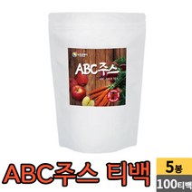 ABC tea 에이비씨 에비씨 사과 레드 비트 당근 차 티 사무실 회사 홈카페 낚시 캠핑 등산, 05 봉, 100티백