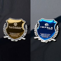 가오 쉐보레 전차종 DIY 로고 몰딩 악세사리 엠블럼 인테리어 튜닝 용품, 골드(2P), 트레일블레이저 RS