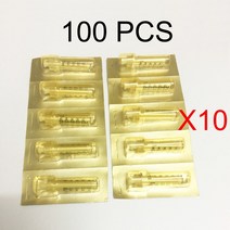 터치펜 교체 팁 히알루론펜 앰플 헤드 카트리지 주사기 바늘 문신 고압 0.3 ML/0.5 ML, [06] 100 PCS 0.5ML