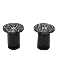 이너바엔드 위험 1 짝대세트 자전거 핸들 바 엔드 플러그 알루미늄 합금 그립 사이클링, Black pattern A