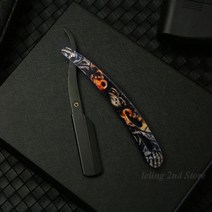 전문가용 수동 면도기 스트레이트 에지 스테인레스 스틸 이발사 면도 접이식 면도 수염 커터, C