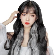 하이유니 브릿지 트윙클 여자 부분 셀프 패션 헤어 피스 붙임 머리 가발, 기본 (너비:3.5cm/기장:55cm), 21.다크레드-와인